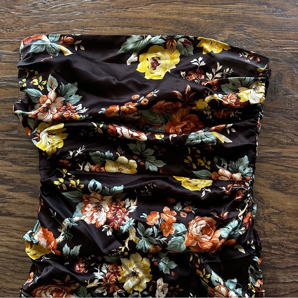 Veronica Beard Kupa Dress Midi Floral Strapless Size 8 - Picture 3 of 14